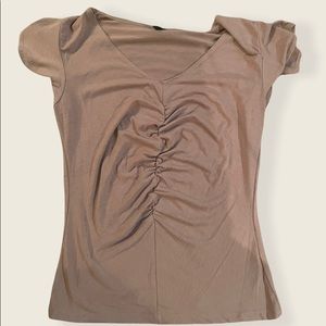 Vintage Brown Scrunched Shirt Size: Large